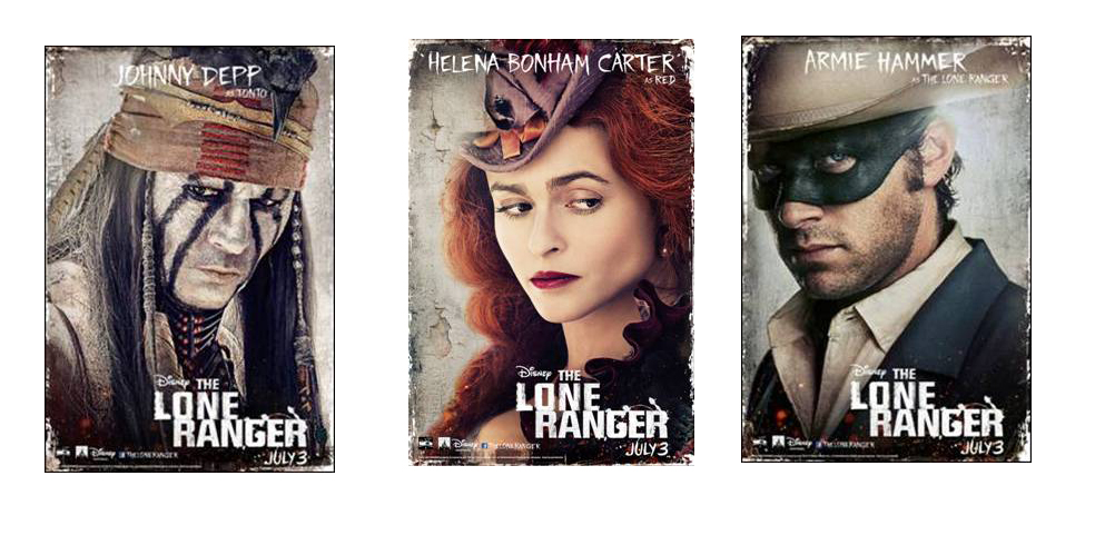 New, “The Lone Ranger” Character Posters!  #TheLoneRanger