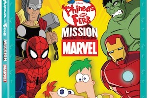 Kicking butt with the new Phineas & Ferb Mission Marvel DVD! #disney #marvel
