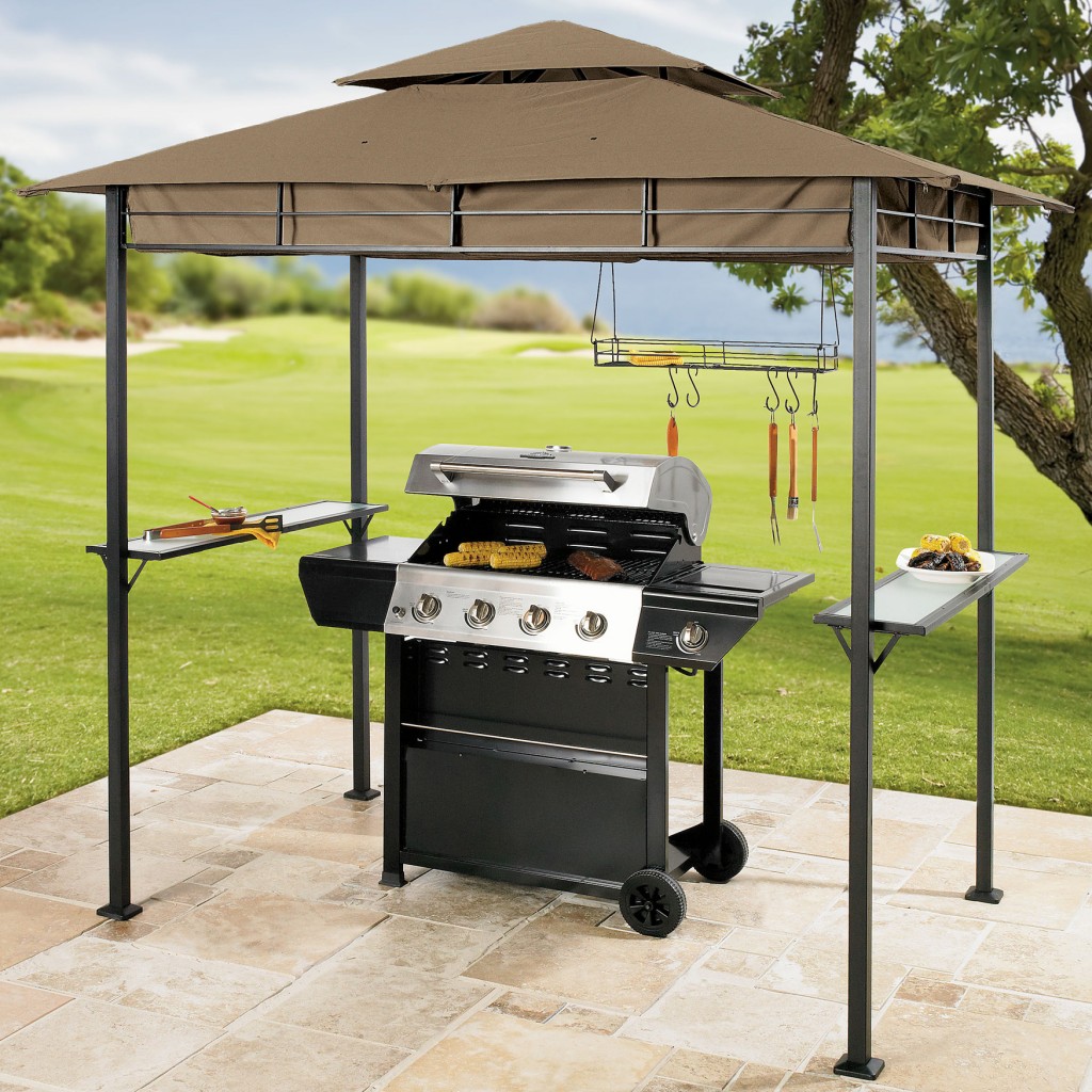 Create a grilling oasis with the Brylane Home Grilling Gazebo!