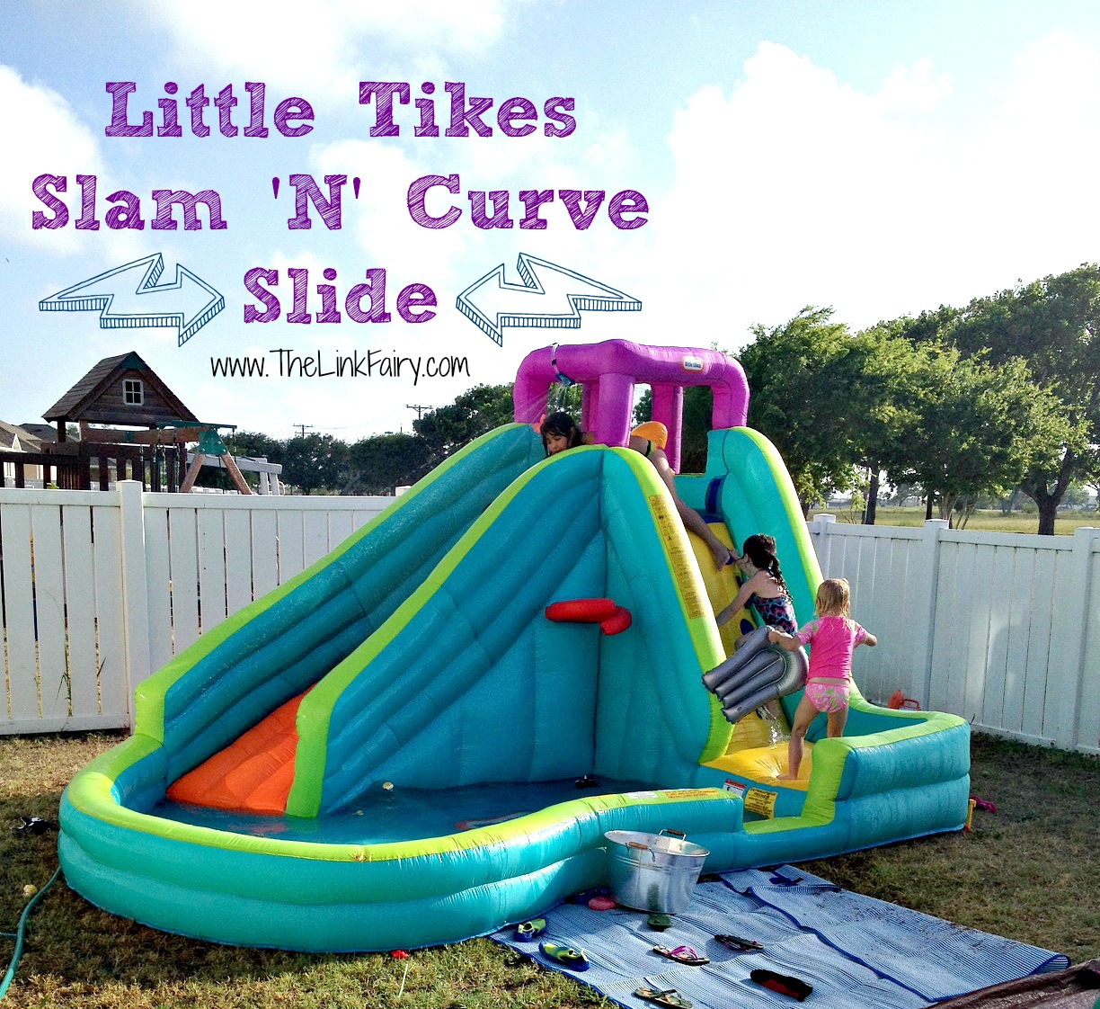 little tikes slam n curve water slide