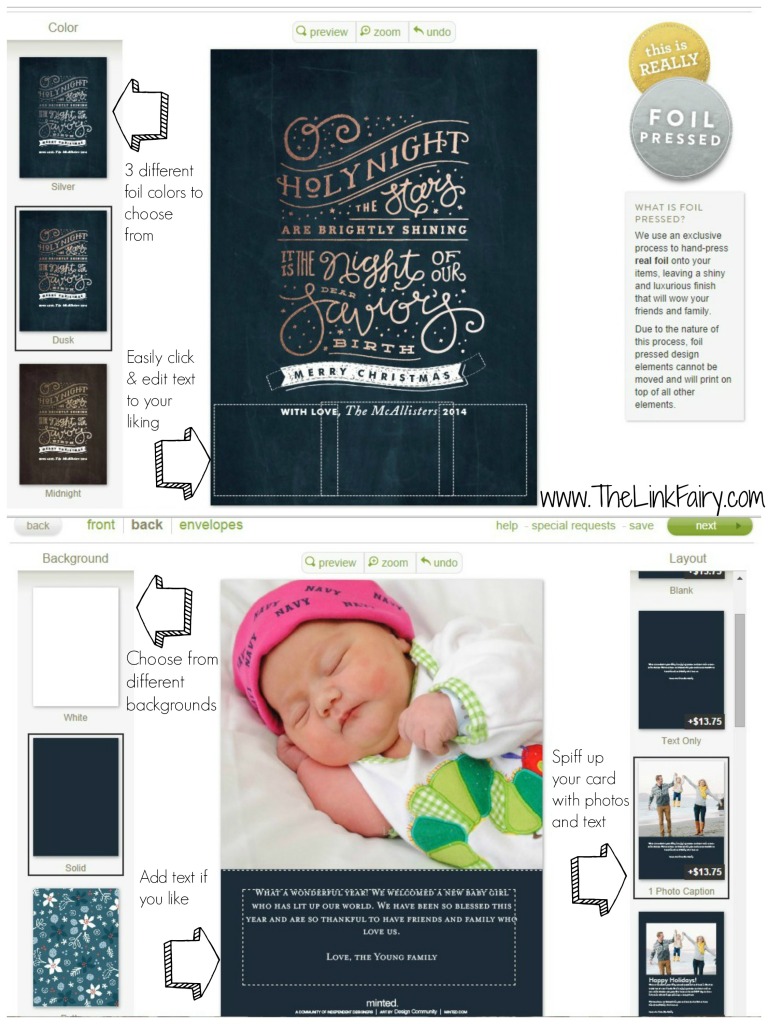 Design gorgeous holiday cards in minutes on Minted.com!