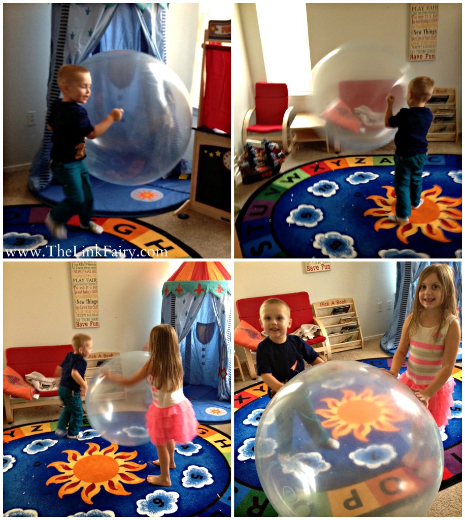 Having fun with the Wubble Bubble Ball available at Target!