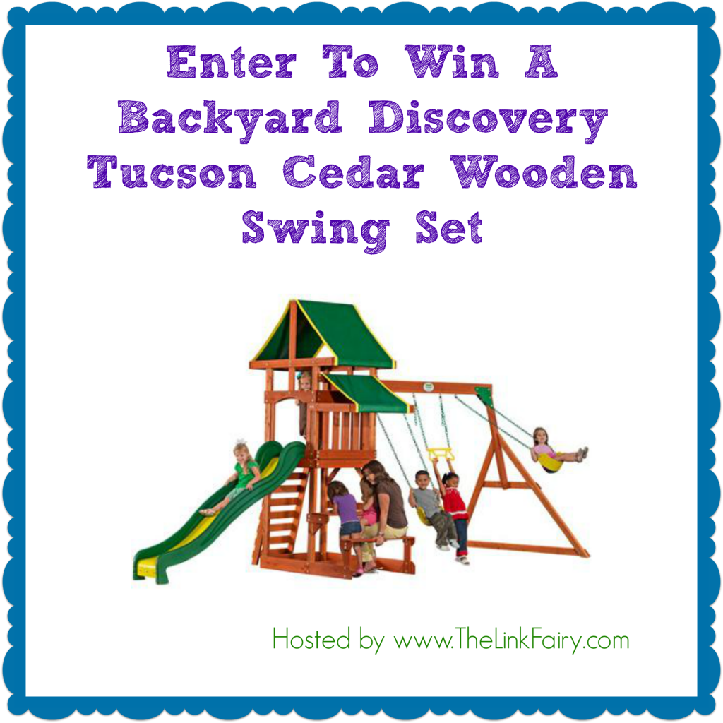 Enter to win a wooden swing set at TheLinkFairy.com !