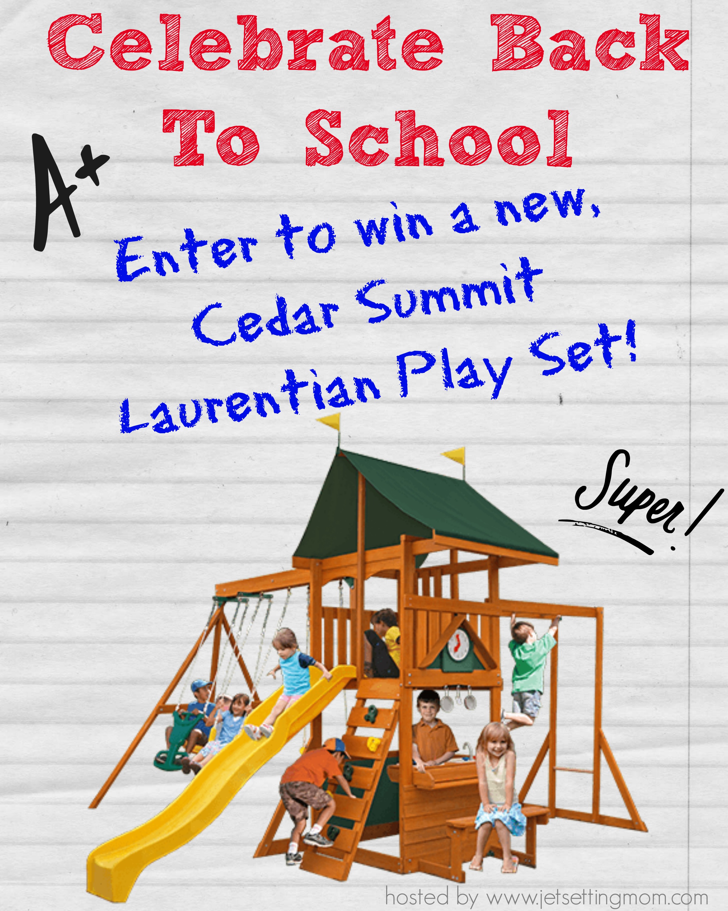Enter to win a new, wooden playset at jetsettingmom.com ! #giveaway #kids #backtoschool