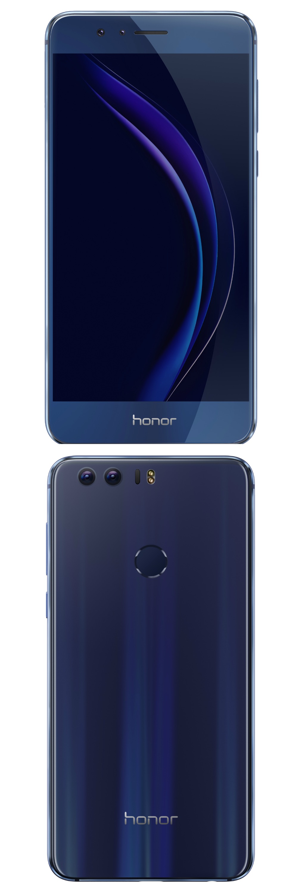 The new Huawei (wah-way) Honor 8 unlocked smartphone available in an exclusive Sapphire Blue colorway Only at Best Buy #ad