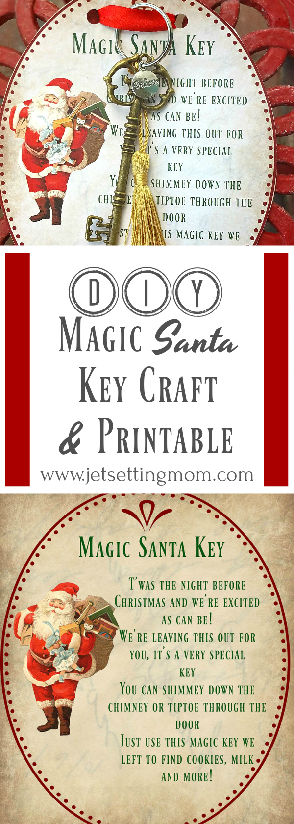 DIY Christmas Crafts Magic Santa Key How To FREE Printable